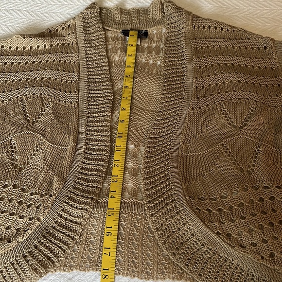Questions by Say What Taupe Open Front Sweater PM - Picture 8 of 9